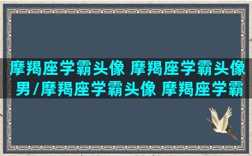 摩羯座学霸头像 摩羯座学霸头像男/摩羯座学霸头像 摩羯座学霸头像男-我的网站